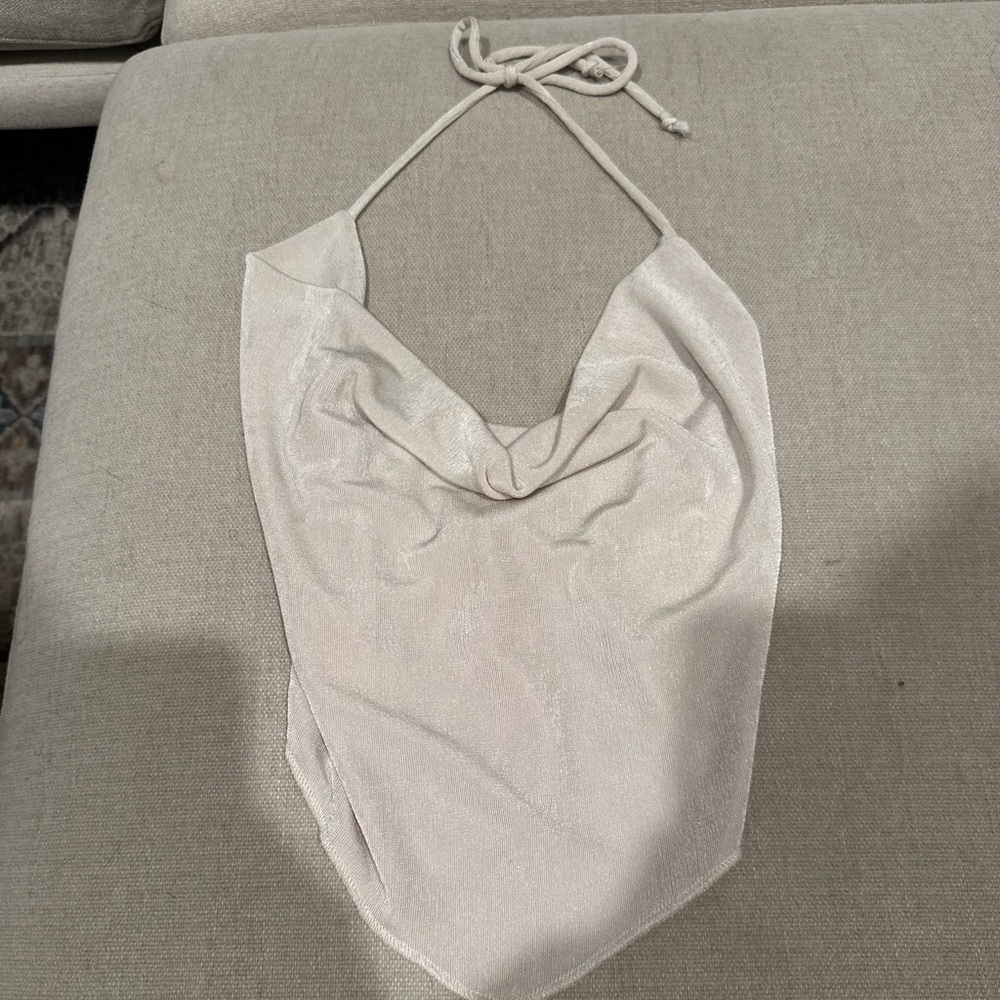 Garage Cream Satin Top